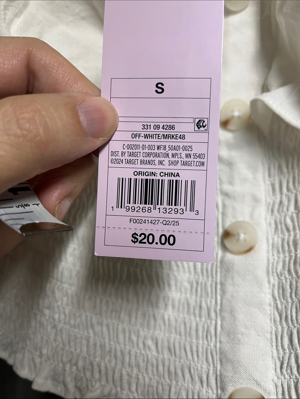 wild fable White Off-Shoulder Ruffle Button-Front Top - Picture 9 of 9